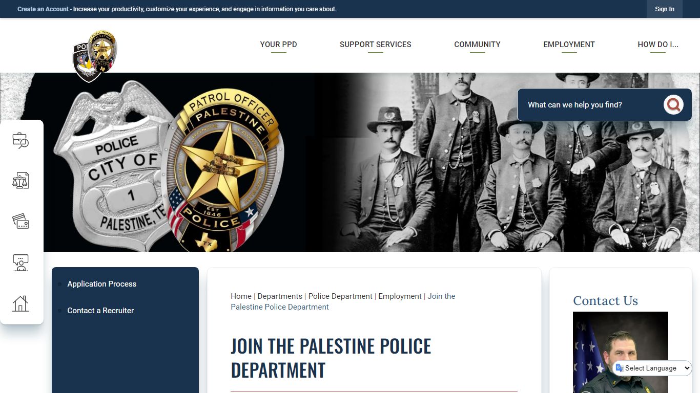 Join the Palestine Police Department | Palestine, TX