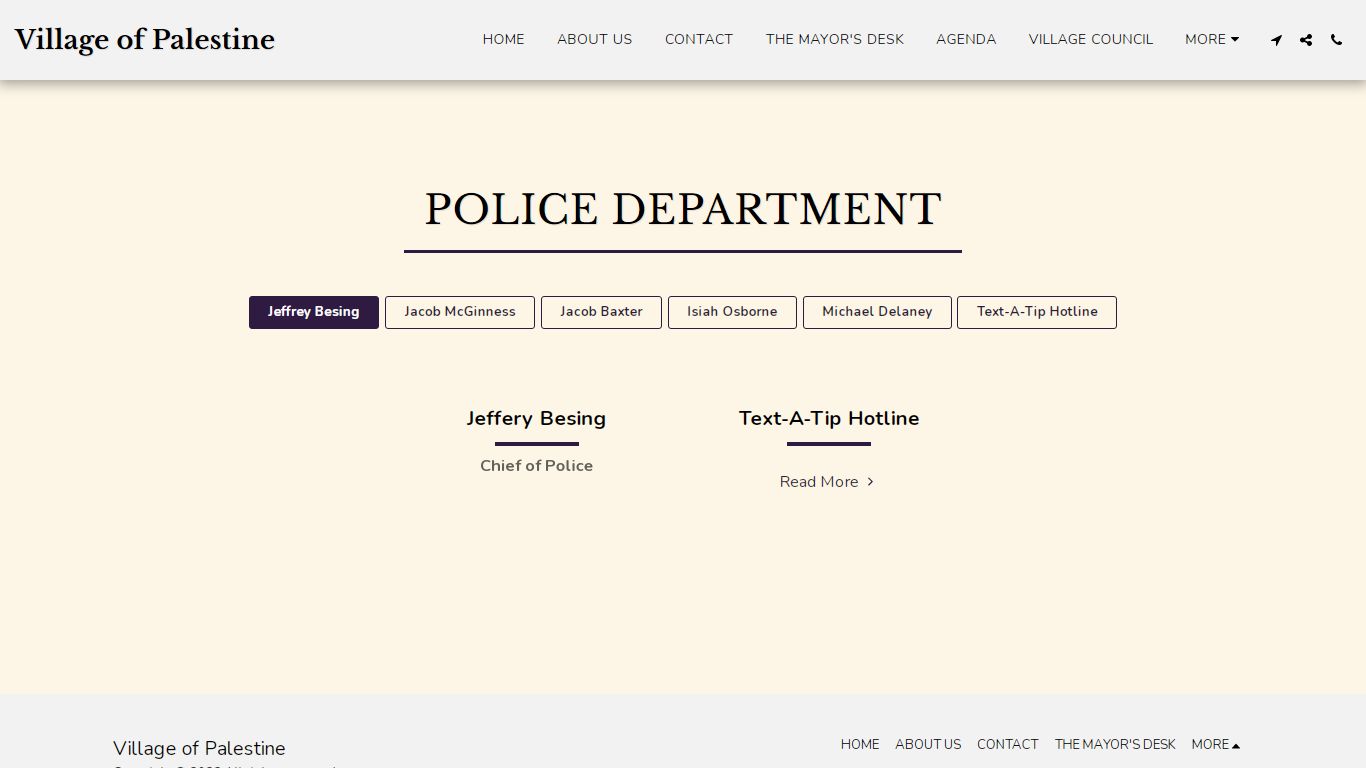 Police Department - Village of Palestine